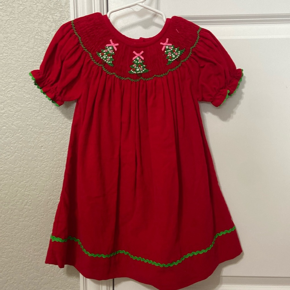 Cecil & Lou smocked corduroy Christmas tree dress size 18months